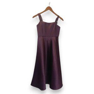 David's Bridal Elegant Plum Gown Girl’s Size 12